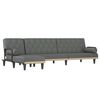 vidaXL Schlafsofa in L-Form Dunkelgrau 260x140x70 cm Stoff