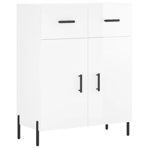 vidaXL Sideboard Hochglanz-Wei&szlig; 69,5x34x90 cm Holzwerkstoff