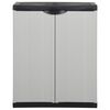 vidaXL Garten-Lagerschrank mit 1 Boden Grau und Schwarz 68x40x85 cm