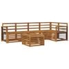 vidaXL Outdoor-Sofagarnitur 6 stk. Natur Polyester
