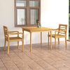 vidaXL 3-tlg. Garten-Essgruppe Massivholz Teak