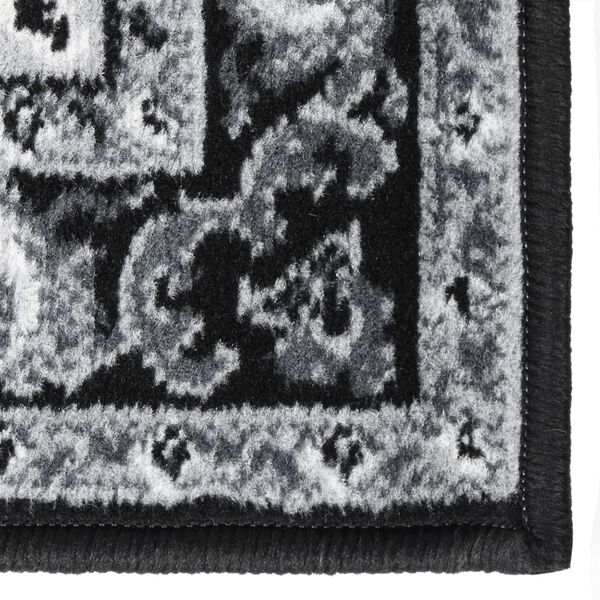 vidaXL Teppichl&auml;ufer BCF Schwarz 80x250 cm