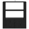 vidaXL Sideboard Schwarz Eichen-Optik 30 x 80 x 90 cm Holzwerkstoff