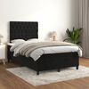 vidaXL Boxspringbett mit Matratze Schwarz 120x200 cm Samt