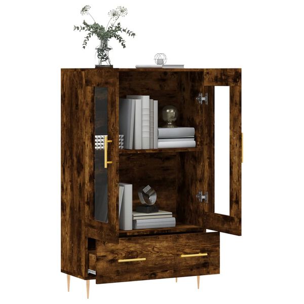 vidaXL Highboard Räuchereiche 69,5x31x115 cm Holzwerkstoff
