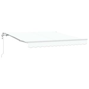 vidaXL Ausziehbare Markise Wei&szlig; 300 x 250 cm Stoff und Aluminium
