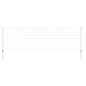 vidaXL Zaun mit Pfosten Silber