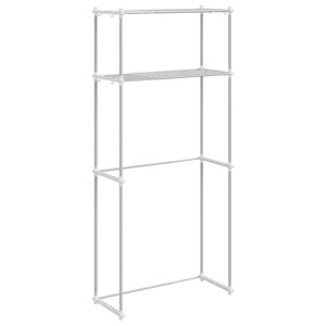 vidaXL Waschmaschinenregal Wei&szlig; 70 x 27 x 136 cm Aluminium