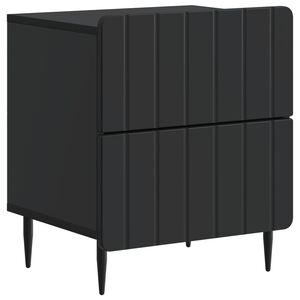vidaXL Nachttisch Schwarz 43 x 34,5 x 49,5 cm Holzwerkstoff