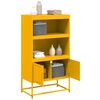 vidaXL Highboard Senfgelb 68,5x38,5x123,5 cm Stahl