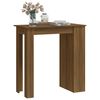 vidaXL Bartisch mit Regal Braun Eiche 102x50x103,5 cm Holzwerkstoff