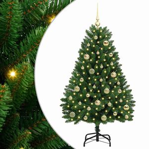 vidaXL K&uuml;nstlicher Weihnachtsbaum Gr&uuml;n 120 cm PVC und Metall