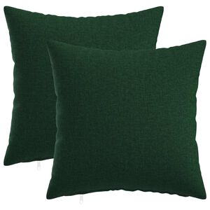 vidaXL Kissenbezug 2 stk. HEERLEN Dunkelgr&uuml;n 30 x 30 cm Stoff
