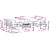 vidaXL Outdoor-Sofagarnitur mit Kissen 11 pcs Natur und Creme