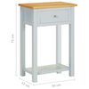 vidaXL Beistelltisch 50x32x75 cm Massivholz Eiche