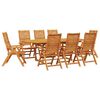 vidaXL Garten Essgruppe 9 pcs Braun Massivholz Akazie
