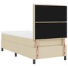 vidaXL Boxspringbett mit Matratze mit LED Creme 80 x 200 cm Stoff