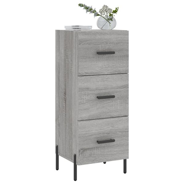 vidaXL Sideboard Grau Sonoma 34,5x34x90 cm Holzwerkstoff