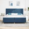 vidaXL Boxspringbett mit Matratze mit Kopfteil Blau 200 x 200 cm Stoff