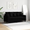 vidaXL 2-Sitzer-Sofa Schwarz 140 cm Stoff