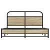 vidaXL Bettgestell ohne Matratze 150x200 cm Sonoma-Eiche Holzwerkstoff