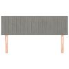 vidaXL Kopfteile 2 Stk. Hellgrau 72x5x78/88 cm Samt