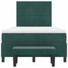 vidaXL Boxspringbett mit Matratze Dunkelgr&uuml;n 120 x 190 cm Samt