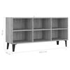 vidaXL TV-Schrank mit Metallbeinen Grau Sonoma 103,5x30x50 cm