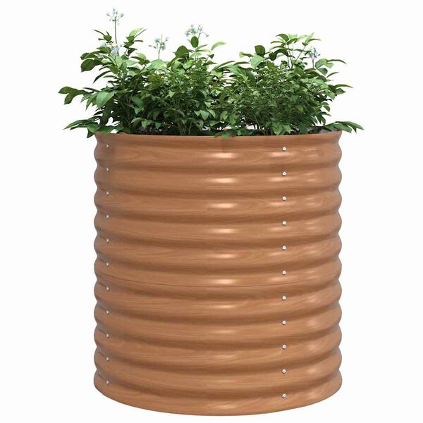 vidaXL Hochbeet Braun 80 x 80 x 81 cm Stahl