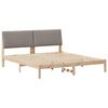 vidaXL Bettgestell Braun und Taupe 180 x 200 cm Massivholz Kiefer