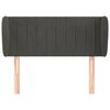 vidaXL Kopfteil mit Ohren Dunkelgrau 93x23x78/88 cm Samt