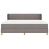 vidaXL Boxspringbett mit Matratze Taupe 180 x 200 cm Stoff