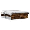 vidaXL Bettgestell R&auml;uchereiche 135x190 cm Holzwerkstoff und Metall