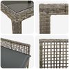 vidaXL Garten Essgruppe 9 pcs Grau Poly-Rattan