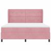 vidaXL Boxspringbett mit Matratze Rosa 200 x 180 cm Polyester
