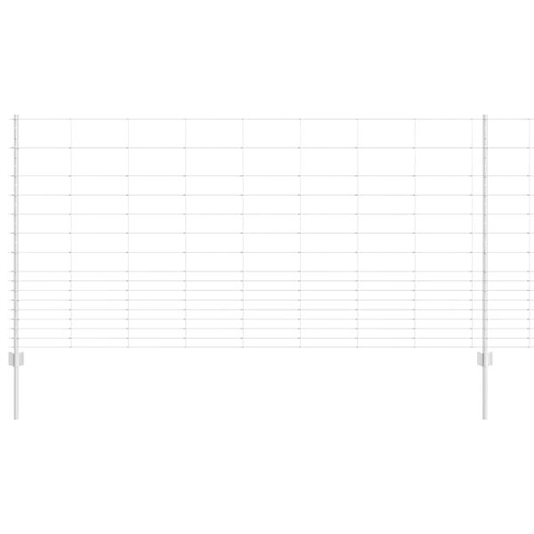 vidaXL Zaun mit Pfosten Silber 1,2 x 50 m Stahl