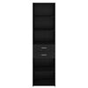 vidaXL Highboard Schwarz Eichen-Optik 50 x 42,5 x 185 cm Holzwerkstoff