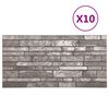 vidaXL Wandpaneele 10 pcs Dunkelgrau 100 x 50 cm EPS-Schaum