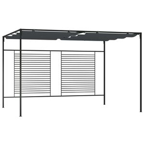 vidaXL Pavillon mit Ausziehbarem Dach 4x3x2,3 m Anthrazit 180 g/m&sup2;