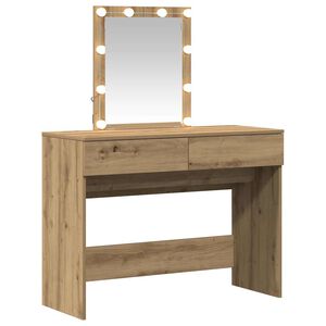 vidaXL Schminktisch Artisan-Eiche 100 x 40 x 130 cm Holzwerkstoff