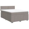 vidaXL Boxspringbett mit Matratze Taupe 140x190 cm Stoff