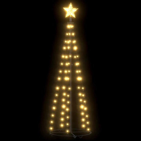 vidaXL Weihnachtsbaum Kegelform 84 LEDs Deko Warmweiß 50x150 cm