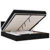 vidaXL Ottomane Bett mit Matratze & LEDs Schwarz 180x200 cm Stoff