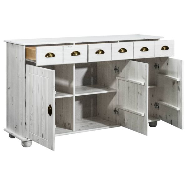 vidaXL Sideboard 134x39x79,5 cm Massivholz Kiefer