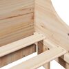 vidaXL Massivholzbett mit Regal ohne Matratze 180x200 cm Massivholz