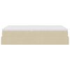 vidaXL Ottoman-Bett mit Matratze Creme 120x190 cm Stoff