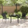 vidaXL Garten Essgruppe 3 pcs Schwarz Textilene und Stahl