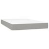 vidaXL Boxspringbett mit Matratze Hellgrau 120x200 cm Samt