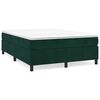 vidaXL Boxspringbett mit Matratze Dunkelgr&uuml;n 140x190 cm Samt