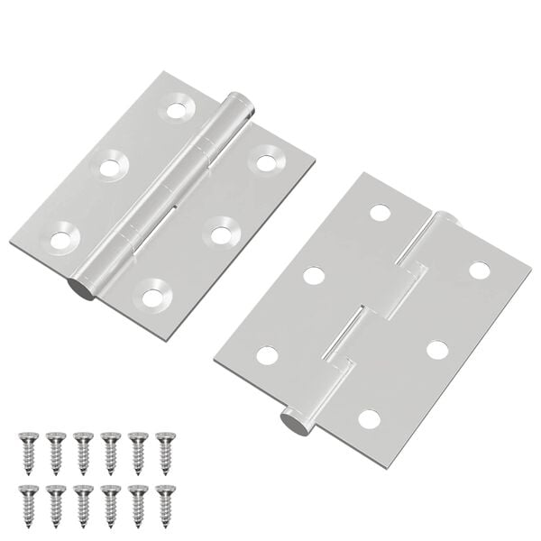 vidaXL Scharnier 2 pcs Silber 50 x 38 x 1,3 mm Stahl